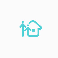 Abstract real estate agent logo icon vector design. Rent, sale of real estate vector logo.