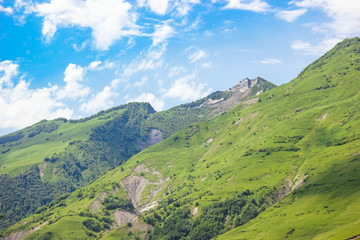 beautiful view of the mountains in a summer, sunny day. Georgia
