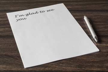 Letter to a loved one