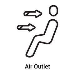 Air Outlet icon vector sign and symbol isolated on white background, Air Outlet logo concept