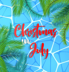 Christmas in july vector design.
