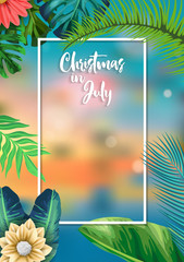 Christmas in july vector design.