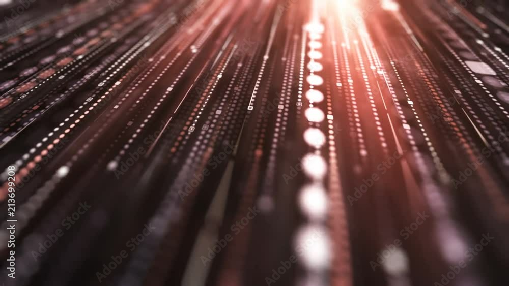 Aufkleber computer generated digital light streaks. abstract 3d rendering motion background. 4k, ultra hd reso