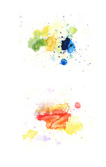 Watercolor drop stain isolated Watercolor drop stain isolated