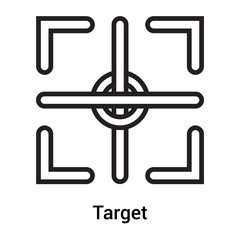 Target icon vector sign and symbol isolated on white background, Target logo concept
