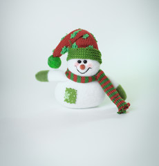 toy funny snowman .isolated on white background