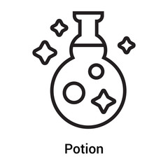 Potion icon vector sign and symbol isolated on white background, Potion logo concept