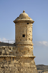 Fototapeta na wymiar City walls in Valletta. Malta