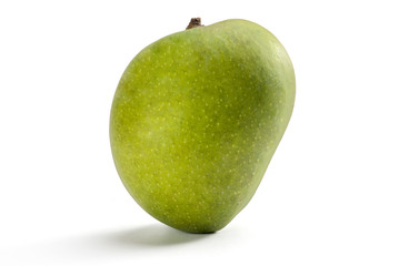 Single mango isolated on white background