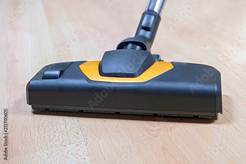 Head Of Vacuum Cleaner Sweeping Laminate Floor Cleaning The
