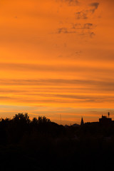 Buenos Aires sunset on spring