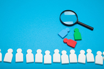 Recruit job career, HR concept. Wanted talent team.