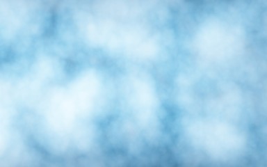 Background of abstract white color smoke isolated on blue color background. The wall of white fog. 3D illustration