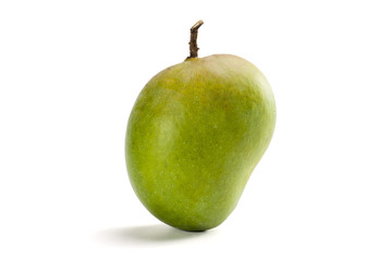 Single mango isolated on white background