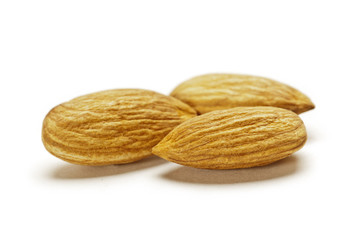 Almonds isolated on white background
