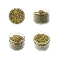 Mate tea leaves in a jar