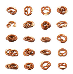 Fototapeta premium Salted bavarian bagel isolated