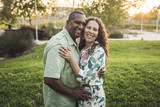 Portrait of smiling couple standing outdoors