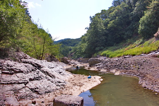the mountain river Vilash and its beautiful beaches