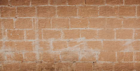 Red brick wall background. Old brick texture.
