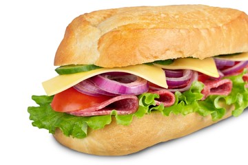 Sandwich with salami