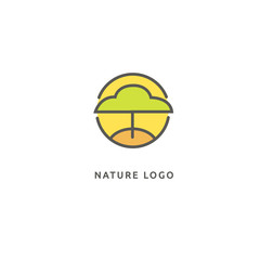 Fototapeta premium Abstract tree logo icon vector design. Landscape design, garden, Plant, nature and ecology vector logo