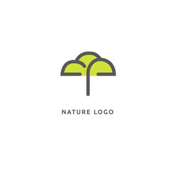 Abstract tree logo icon vector design. Landscape design, garden, Plant, nature and ecology vector logo