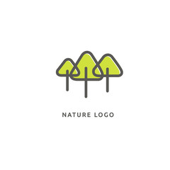 Abstract tree logo icon vector design. Landscape design, garden, Plant, nature and ecology vector logo