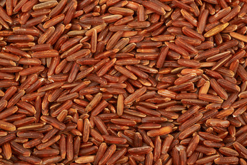 Surface covered with the red rice