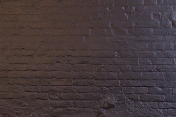 Black painted brick wall