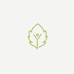 Abstract nature logo icon vector design. healthy food, ecology, spa, business, diet vector logo