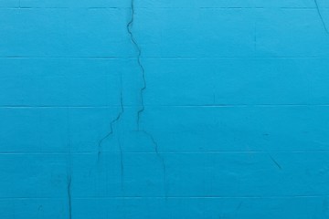 Blue painted block brick wall