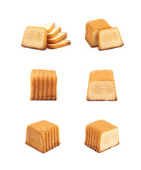 Moist butter cake isolated