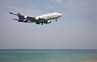 Fototapeta na wymiar Andaman sea near Phuket International Airport. Thailand