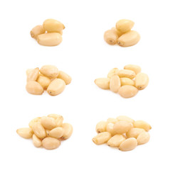 Pile of pine nuts isolated