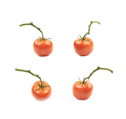 Ripe red tomato isolated