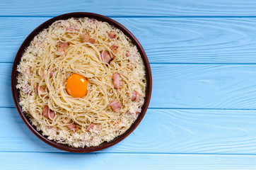 Pasta spaghetti with bacon