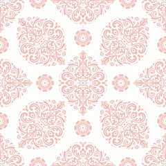 Orient classic pink pattern. Seamless abstract background with repeating elements. Orient background