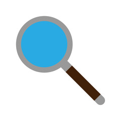 Magnifier colour icon, vector