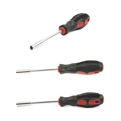 Screwdriver with the replacable bit isolated