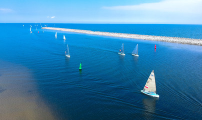 Panele Szklane  żaglówki na Zatoce Gdańskiej 