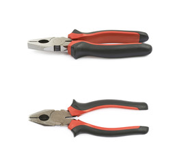 Obraz premium Black and red pliers tool isolated
