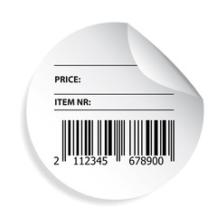 Barcode label price tag
