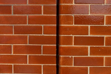 brown tiled brick wall