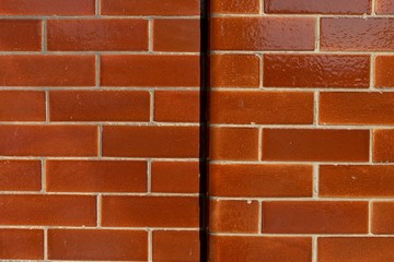 brown tiled brick wall