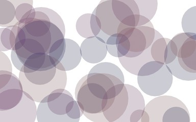 Multicolored translucent circles on a white background. Red tones. 3D illustration