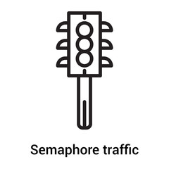 Semaphore traffic lights icon vector sign and symbol isolated on white background, Semaphore traffic lights logo concept