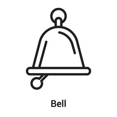 Bell icon vector sign and symbol isolated on white background, Bell logo concept
