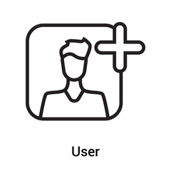 User icon vector sign and symbol isolated on white background, User logo concept