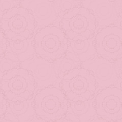 Fototapeta premium vector light gentle candy sweet pink seamless pattern with rosettes napkins round of lines and curls diary background